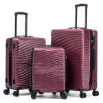 Luggage Sets 3 Piece, ABS Suitcase Set (20/24/28), Hardside luggage with Spinner Wheels, Travel Luggage, 14x8x9 Airline Approved Carry on, Lightweight Luggage with TSA Lock