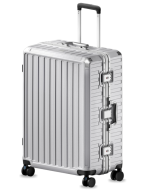 Checked Suitcase with Spinner Wheels, 8010S Aluminum Frame Zipperless Polycarbonate Hard Shell Suitcase (28 Inch) - Image 3